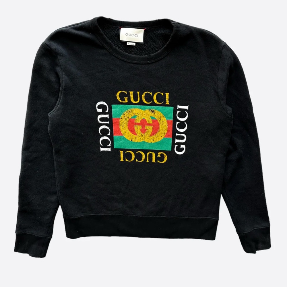 Gucci Black Logo Sweater XL Authentic!